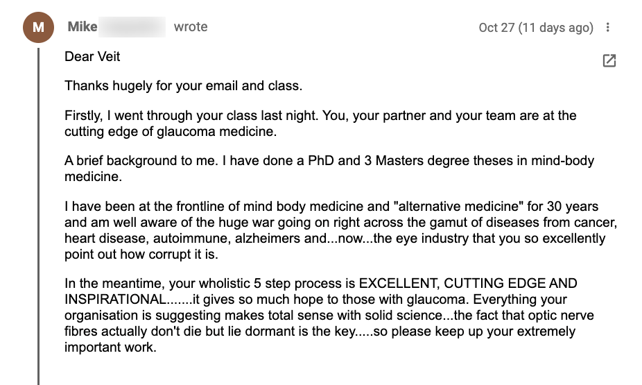 Michael - Eyesight Matters Inc Support Desk